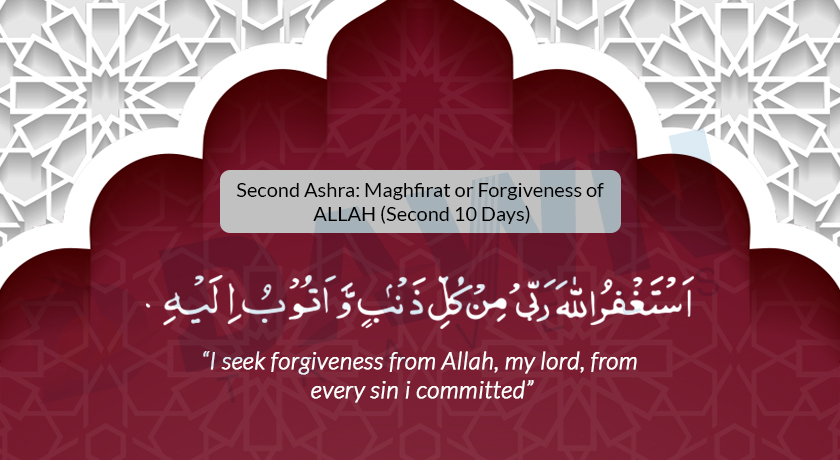 Second Ashra: Maghfirat or Forgiveness of ALLAH (Second 10 Days)