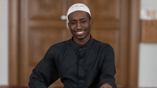 a pleasant muslim smile